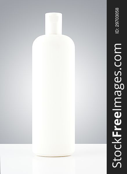 grayscale white plastic bottle