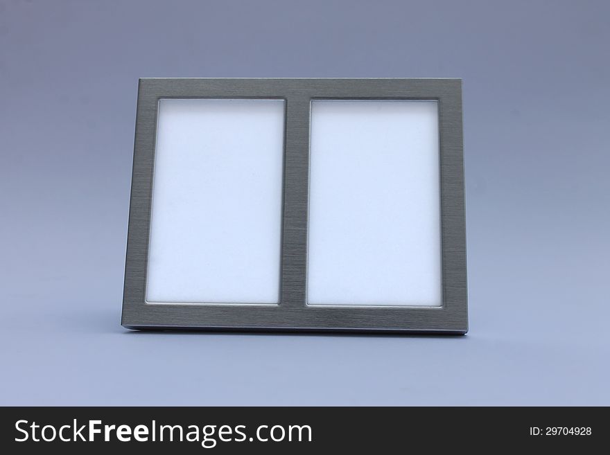 Stylish silver frame for two photos