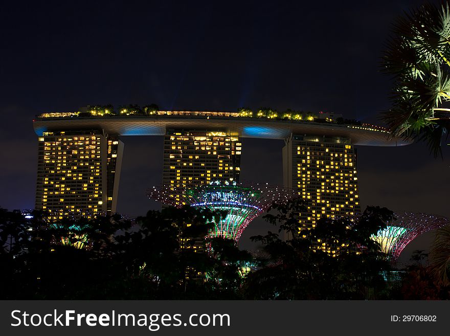 Garden by the bay , the most beautiful garden in singapore. Garden by the bay , the most beautiful garden in singapore