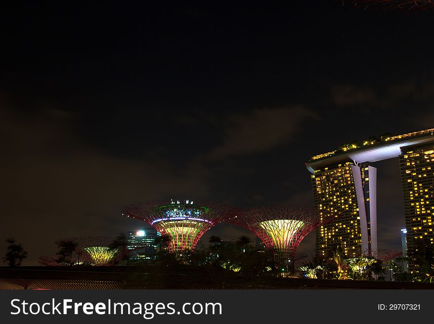 Garden by the bay , the most beautiful garden in singapore. Garden by the bay , the most beautiful garden in singapore