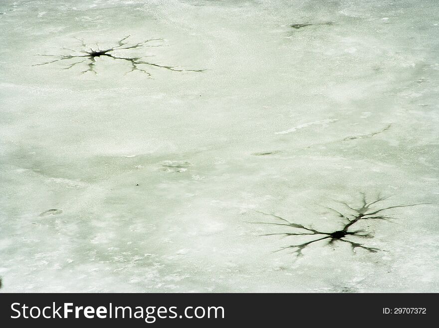 A view at cracked ice structure