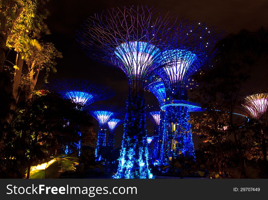 Garden by the bay , the most beautiful garden in singapore. Garden by the bay , the most beautiful garden in singapore