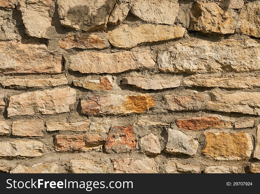 Close up view of the grunge brick wall texture