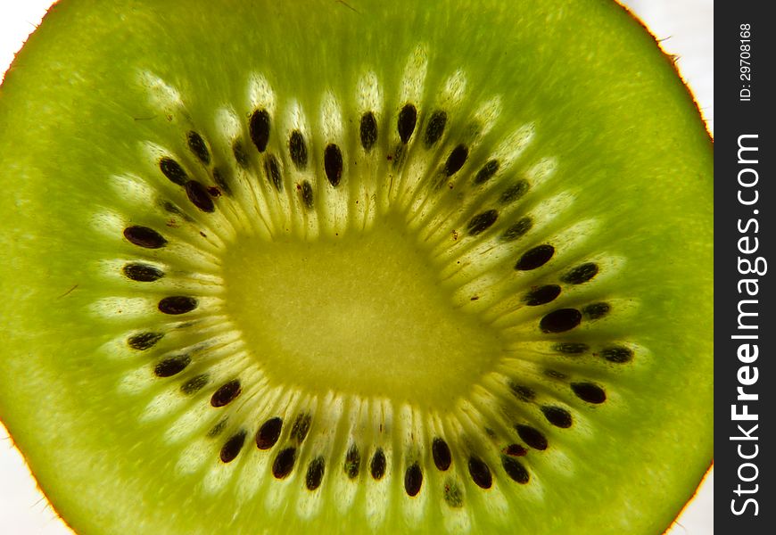 Fresh Kiwi fruit sliced scene