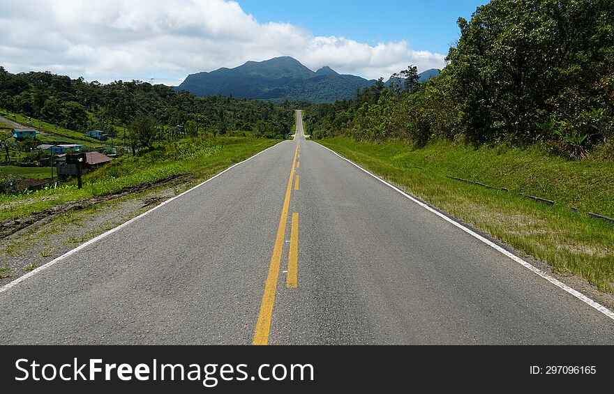 Estrada da Graciosa, historic road, connects Curitiba, capital of the state of Paraná to the historic cities of Antonina and Morretes, southern Brazil, cutting through the Atlantic Forest, Serra do Mar of southern Brazil