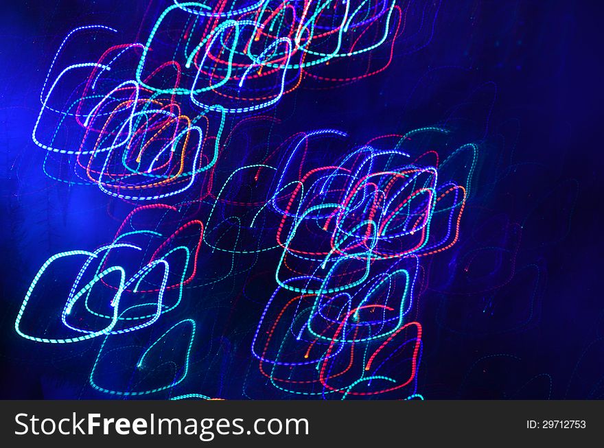 Photo of light trails in motion. Photo of light trails in motion.