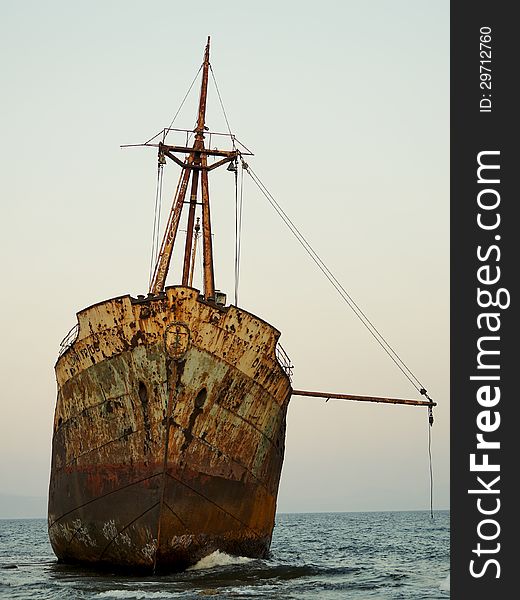Ship wreck at Gytheio, Greece. Ship wreck at Gytheio, Greece