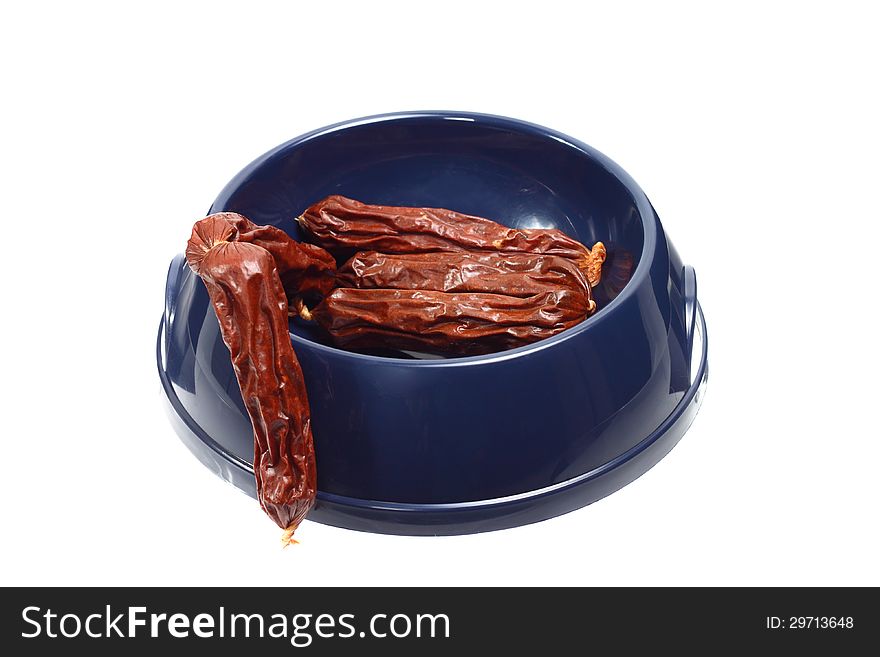 Pet Bowl With Sausages