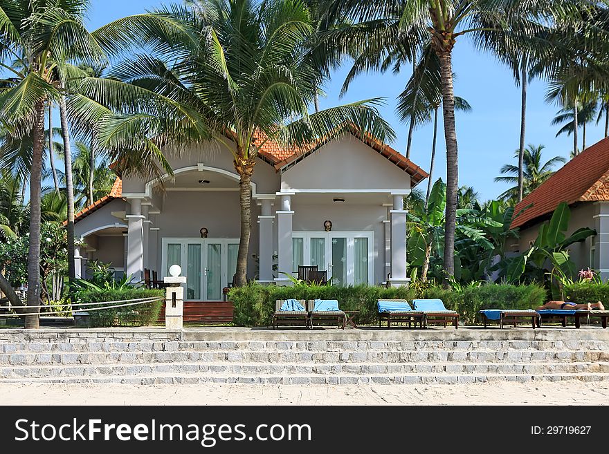 Houses in tropical resort