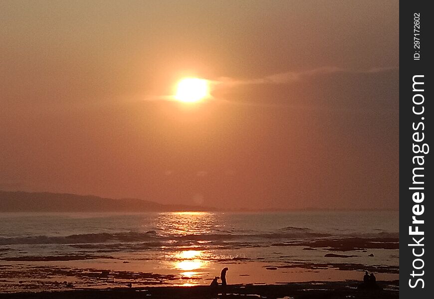 This is beautiful sunset in the beach in the evening krapyak of Java Indonesia im take on 2023