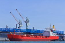 Repair Ship With Crane Royalty Free Stock Photos Repair Ship With Crane Royalty Free Stock Photos