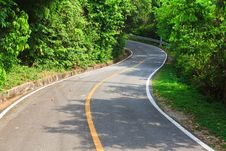 S-Curve Asphalt Road View. Royalty Free Stock Photos S-Curve Asphalt Road View. Royalty Free Stock Photos