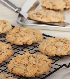 Peanut Butter Cookies Cooling Stock Photo Peanut Butter Cookies Cooling Stock Photo