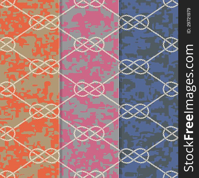 Set of Three Seamless Figure 8 Background Patterns