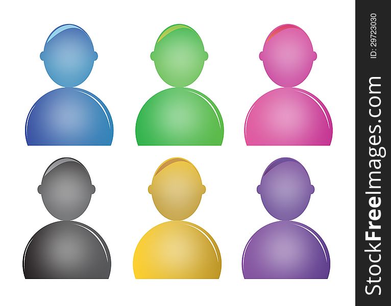 Colorful people icons illustration isolated on white