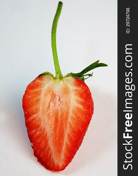 Close-up of slice of strawberrie