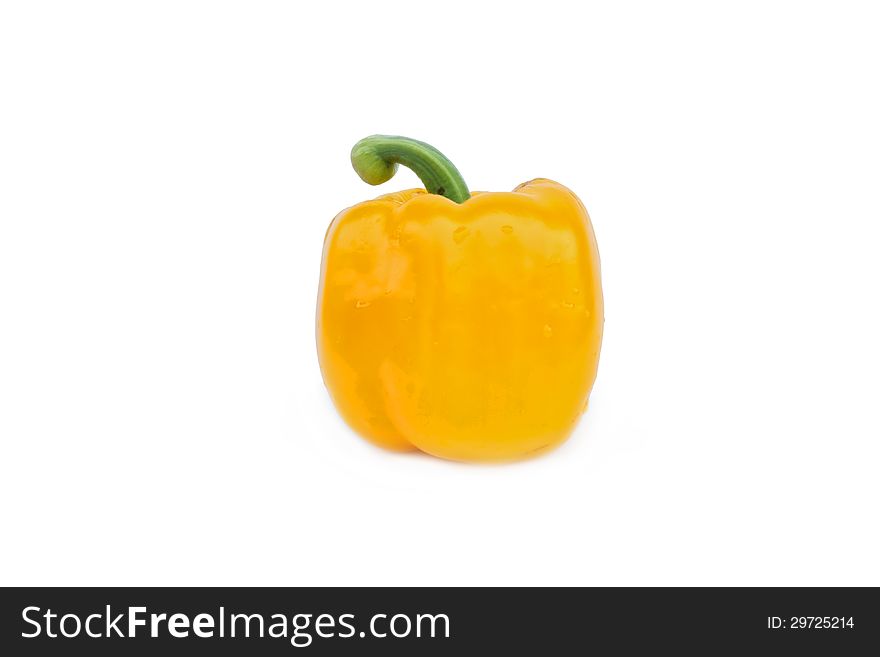 Yellow Sweet Pepper, capsicum on white background. Yellow Sweet Pepper, capsicum on white background
