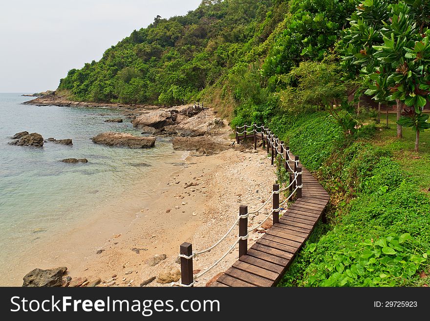 Beautiful tropical beach in National Park Rayong , Thailand