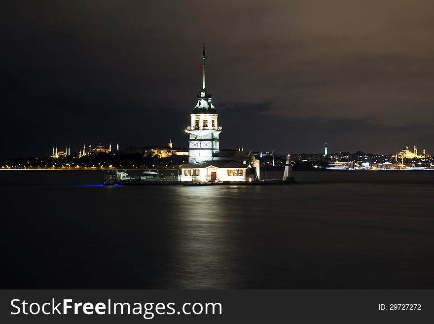 The Maiden's Tower in istanbul, Turkey