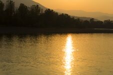 Sunset Over The River Stock Images Sunset Over The River Stock Images
