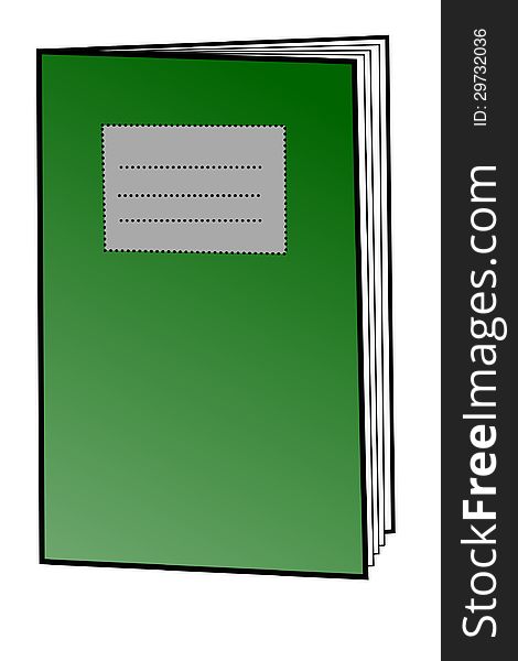 Green Front Cover Notebook