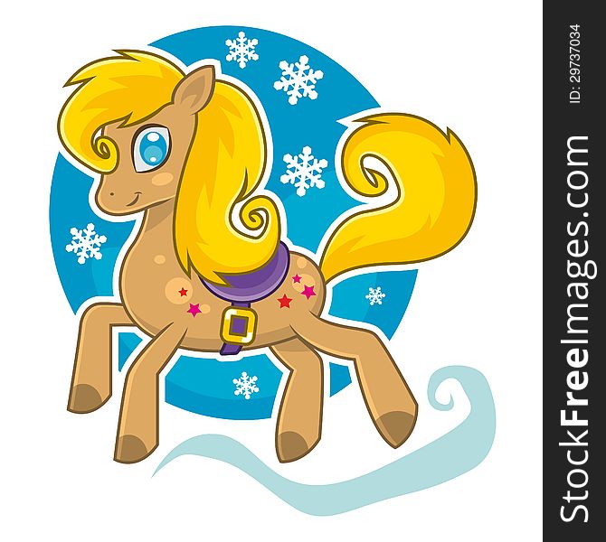 Vector illustration, merry christmas horse, format EPS 8. Vector illustration, merry christmas horse, format EPS 8