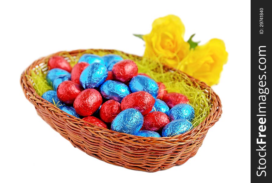 Easter Eggs In Basket