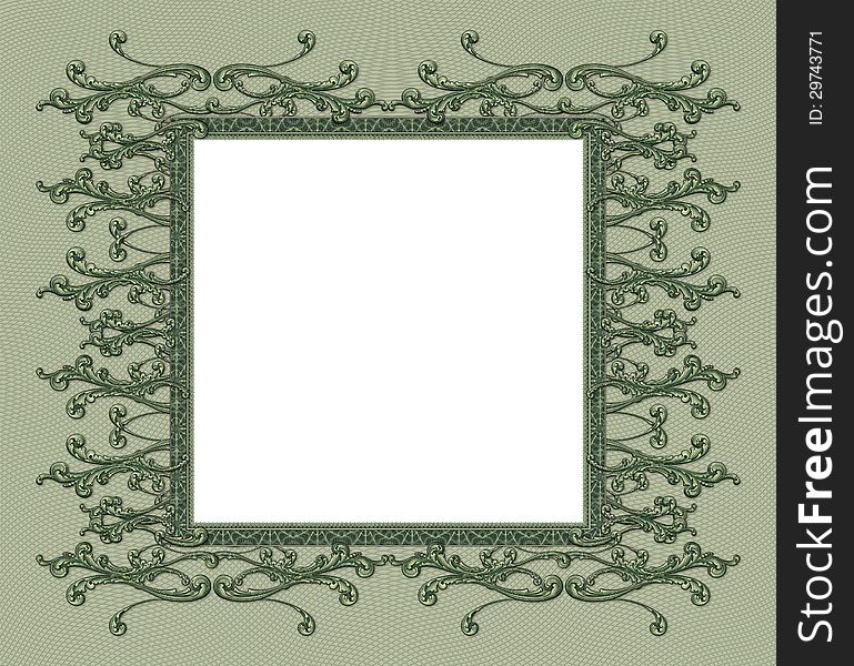 Frame built from elements from a dollar bill. Frame built from elements from a dollar bill.