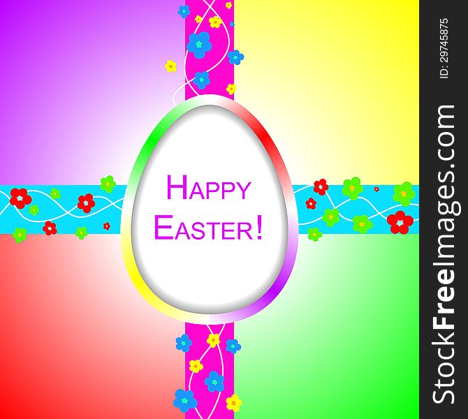 Happy Easter background with design elements