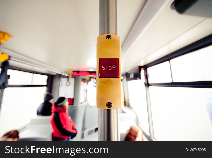 Bus stop button