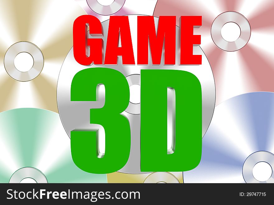 Three-dimensional game on a DVD background