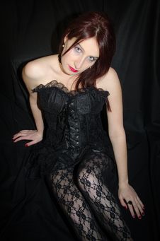 Sexy Woman With Gothic Corset Stock Photos Sexy Woman With Gothic Corset Stock Photos