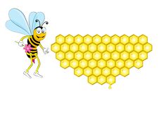 Bee And Honeycomb Royalty Free Stock Images Bee And Honeycomb Royalty Free Stock Images