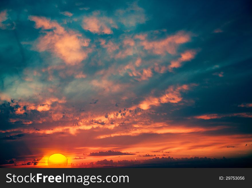 Fantastic evening, abstract natural backgrounds