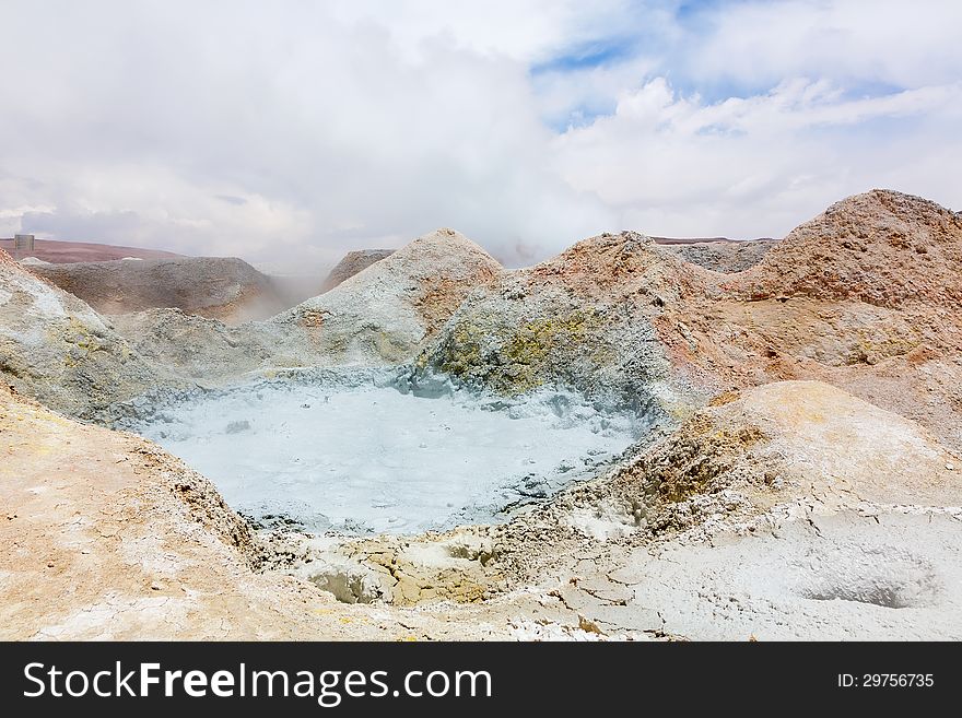 Pool with boiling mud, Bolivia