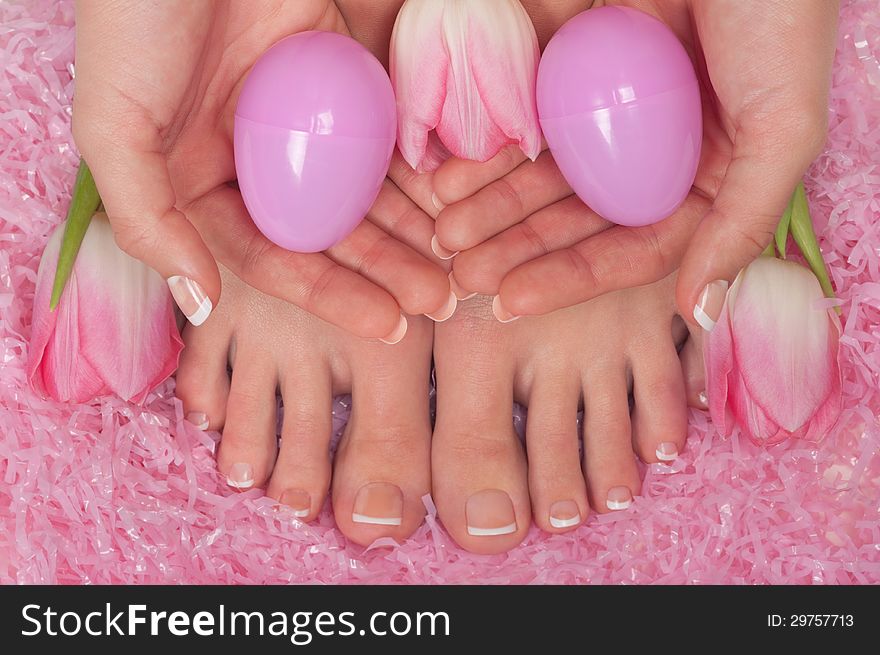 Easter spa, pedicure and manicure