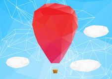 Hot Air Ballon, Poplygonal Vector Illustration Royalty Free Stock Photos Hot Air Ballon, Poplygonal Vector Illustration Royalty Free Stock Photos