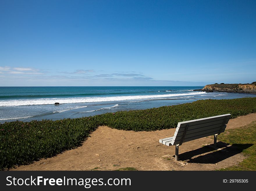 The chair near ocean in American