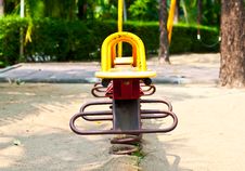 Toy Spring Rocking Stock Photography