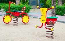 Toy Spring Rocking Stock Images