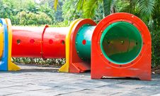 Colorful Tube In Playground Stock Photos Colorful Tube In Playground Stock Photos