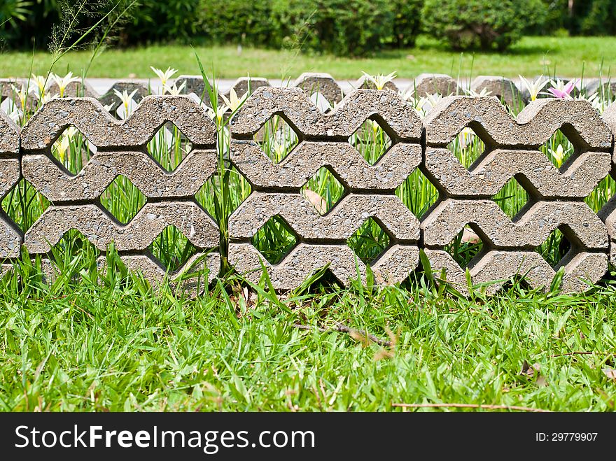 Flower fence brick