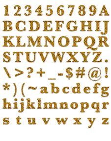 Fashion Amber Stone Alphabet Royalty Free Stock Images