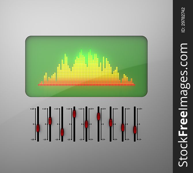 3D model of electronic equalizer