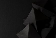 Black Abstract Geometric 3d Background, Copy Space Royalty Free Stock Photography Black Abstract Geometric 3d Background, Copy Space Royalty Free Stock Photography