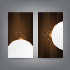 Wood And Sparks Theme Business Card Template Royalty Free Stock Image