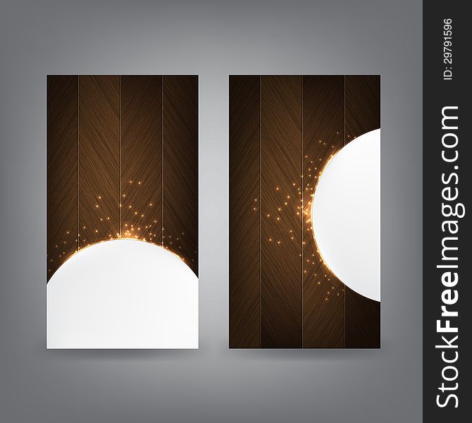 Wood And Sparks Theme Business Card Template