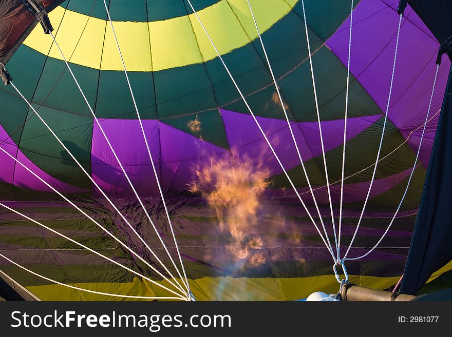 Hot Air Balloon Being Filled