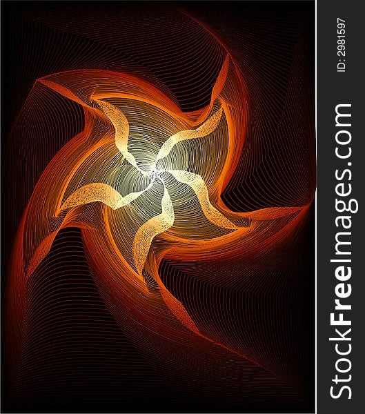 Fire star - abstract background illustration