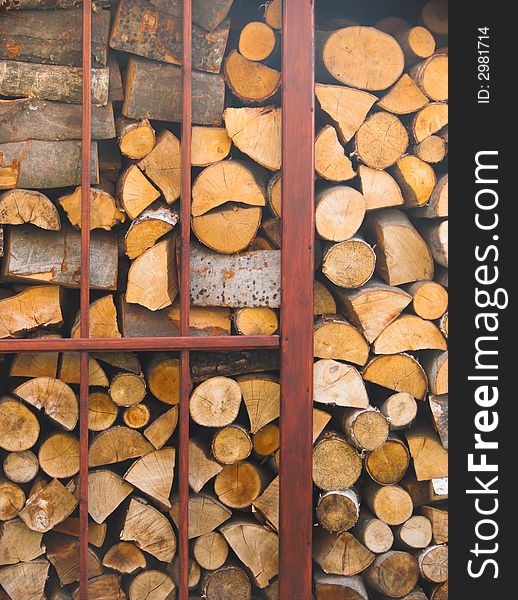 Background of the firewood stack